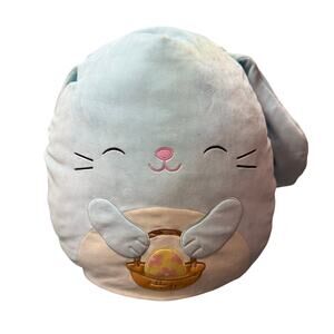 SQUISHMALLOW BUTTONS THE BUNNY HOLDING A BASKET 16" RARE PLUSH TOY